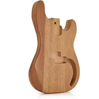 Gear4Music Bassgitarrenkorpus Mahagoni naturbelassen
