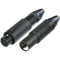 Neutrik NC3FM-C-B, XLR, Schwarz, Zink, IP40, 50 V, 16 A