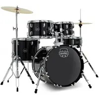 Mapex Comet Serie Kompaktes 18 Schlagzeug Dunkelschwarz mit Ride Becken