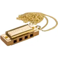 Hohner Little Lady Mundharmonika Gold mit Kette