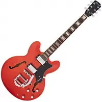 Hartwood Revival Vibrato Halbresonanzgitarre Burnt Orange