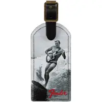 Fender Vintage Anzeige Gepäckanhänger Surfer
