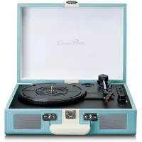 Lenco TT-110 Koffer Turntable mit BT und eingebauten Lautsprechern blau