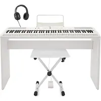 Gear4Music SDP-2 Stage-Piano von mit Komplettpaket Weiß