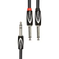 Roland Insert/Splitterkabel — TRS-Klinke/2x TS-Klinke 3m / 10ft