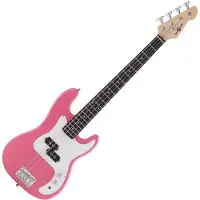 Gear4Music 3/4 LA E-Bass von Pink
