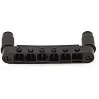 Gear4Music Guitarworks Tune-O-Matic Steg Schwarz