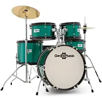 Gear4Music 5-teiliges Junior-Drum-Kit von grün