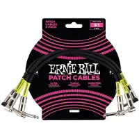 Ernie Ball P06075 1-Fuß- Patch -Kabel 3er-Pack schwarz