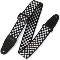 Levys Leathers 2" Polyester Gitarrengurt Black/White kariert