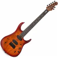 Sterling By Music Man Sterling John Petrucci JP157D Spalted Maple Blood Orange Burst