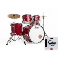 Pearl Roadshow 5-teiliges Fusion-Drumset mit Sabian-Becken Matte Red