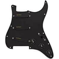 Lace Pickups Lace Sensor Gold geladen Pickguard SSS Black