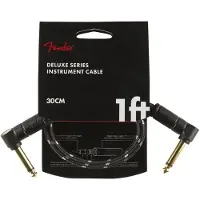 Fender Deluxe Instrumentenkabel 1 Fuß gewinkelt Black Tweed