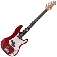 Gear4Music LA E-Bass von Rot