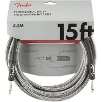 Fender Professional Instrumentenkabel 15 Fuß (45 m) gerade White Tweed