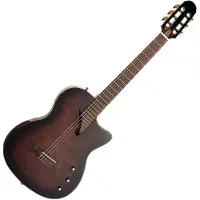 Tanglewood EMDC8BK Thinline Electro Nylon schwarz