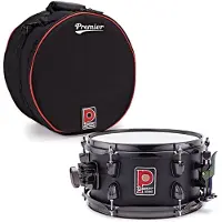 Premier Artist 10" x 5.5" Birke Snare Drum & Soft Case Stealth Black
