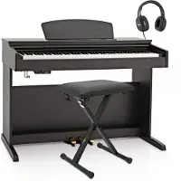 Gear4Music DP-10X Digitalpiano von Bank-Set Matte Black