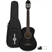 Gear4Music Junior 1/2 Klassikgitarre Pack Schwarz von