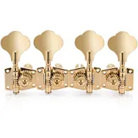 Gear4Music Guitarworks Bassgitarrenmechaniken 2 pro Seite Gold-Design