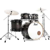 Pearl Decade Maple 22-Am.-Fusion-Drums mit Hardware Satin Black Burst