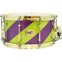 SJC Custom Drums SJC Drums 14 x 7" Custom Snare Lila & Grün Barbershop