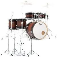 Pearl Decade Ahorn 22 7teiliges Schlagzeug mit Hardware Satin Brown Burst