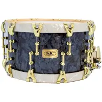 SJC Custom Drums SJC Drums 14 x 8" Custom Snare schwarz & Gealtert White Pearl