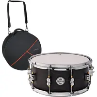 PDP 14" x 6.5" Ahornschale Snare& Gewa Koffer schwarzes Wachs Finish