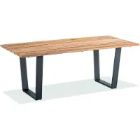 Niehoff - Teak-Gartentisch Noah - Aluminium 200 x 95 cm Teak recycelt Trapezkufe
