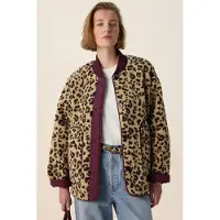 Sissy-Boy Wende-Jacke Mit Leoprint - Braun | Größe: XS-S