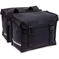 New Looxs Doppelte Fahrradtasche Canvas Camping - 66 Liter - 43 x 22 x 35 cm (2x) - Schwarz