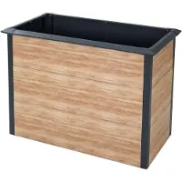 Westmann Metall Hochbeet Primus-Multi M Inkl. Schneckenschutz Holzoptik/Anthrazit 100x50x77 cm