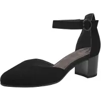 Tamaris Damen Pumps offene Riemchenpumps weit geschnitten 8-84402-42, Größe:38 EU, Farbe:Schwarz