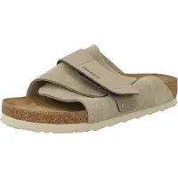 Birkenstock Flip Flops Herren Kyoto Nubukleder/Veloursleder Taupe Regular-Schuhgröße 42