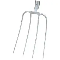 Ideal Idealspaten Dunggabel 4 Zinken Nordd., silberfarben