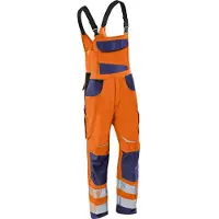 Kübler Latzhose REFLECTIQ PSA 2 warnorange/dunkelblau Form 3207 Grösse 27