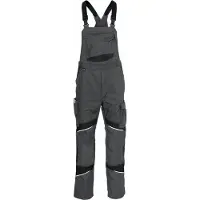 Kübler Activiq Cotton+ Latzhose Anthrazit/Schwarz 27