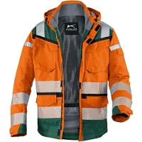 Kübler unisex Warnjacke Winter REFLECTIQ orange, moosgrün Grösse 2XL