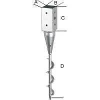 Magni Einschraubbodenhülse tzn 91x650 mm