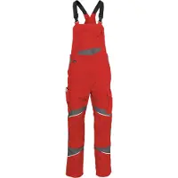 Kübler Latzhose ACTIVIQ cotton+ mittelrot/anthrazit Form 3450 Grösse 46