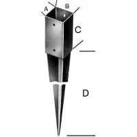Magni Einschlagbodenhülse tzn 91x750 Stärke 2,0mm