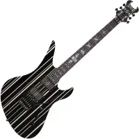 Schecter Synyster Brauch Gloss Black mit silbernen Nadelstreifen