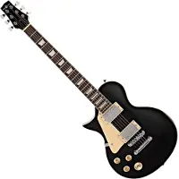 Gear4Music New-Jersey Linkshänder E-Gitarre von Schwarz
