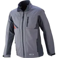 Planam Softshelljacke Highline Grösse XXL schiefer/schwarz/rot