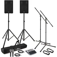 SubZero C10A Aktives PA-System mit Mikrofonen Stativen und Mischpult