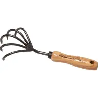 Krumpholz Blumenkralle (Grubber) mit 5 Zinken und Eschenholz-Griff, 14 cm