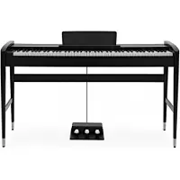 Gear4Music Keynote Modernes Digitalpiano mit Bluetooth von Schwarz matt
