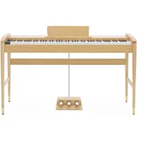 Gear4Music Keynote Modernes Digitalpiano mit Bluetooth von Eiche hell